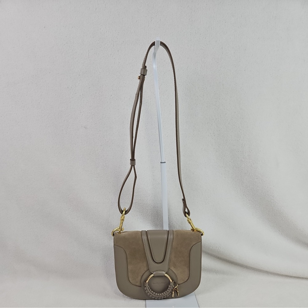See by Chloé Hana Small Crossbody Bag  Caramello Brown Tan Suede Leather